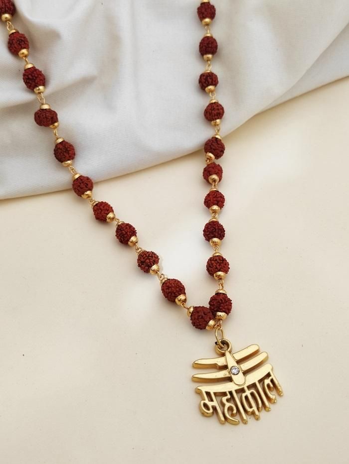 Rudraksha Mala with Mahakal pendant